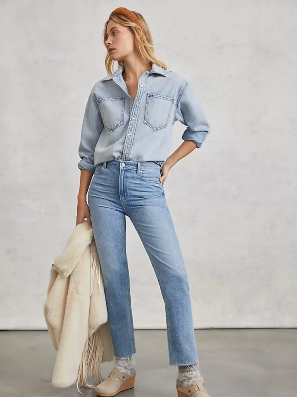 PAIGE Sarah Slim Jeans, Size 27, Color MAKO